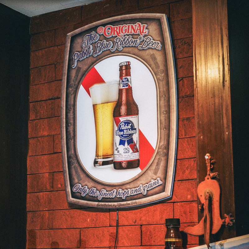 【１点もの】パブストブルーリボン　時計　ネオンライト　看板 1点もの】パブストブルーリボン 時計 ネオンライト 看板 1点もの