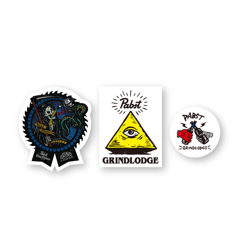 GRINDLODGE × Pabst Blue Ribbon STICKER SET – PabstBlueRibbonJapan