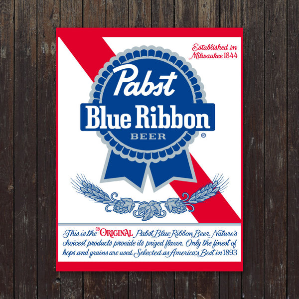 希少品！ Pabst Blue Ribbon パブストブルーリボン ポスター広告-