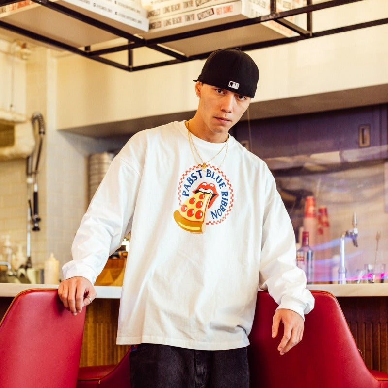 PIZZANISTA!×PabstBlueRibbon L/S T-SHIRT – PabstBlueRibbonJapan